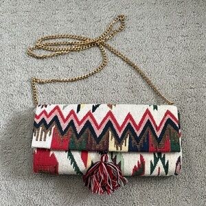 Colorful Zigzag Pattern Clutch Bag